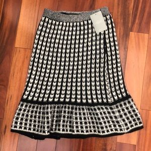 Anthropology Sparrow flare sweater skirt